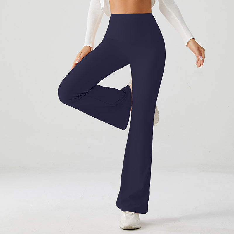 Moon Navy High Rise Flare Yoga Pants