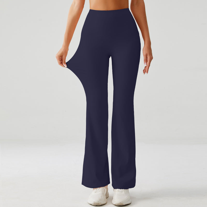 Moon Navy High Rise Flare Yoga Pants