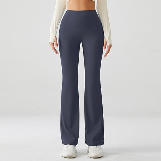 Electric Blue Luxe High Rise Flare Yoga Pants