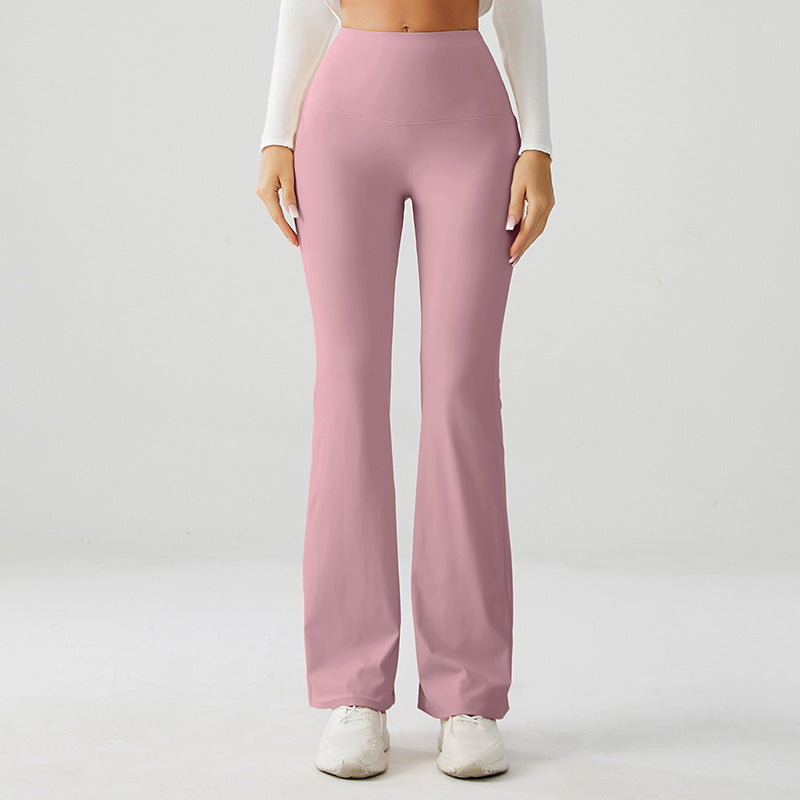 Petal Pink High Rise Flare Yoga Pants