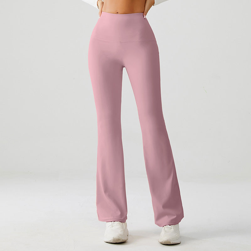 Petal Pink High Rise Flare Yoga Pants