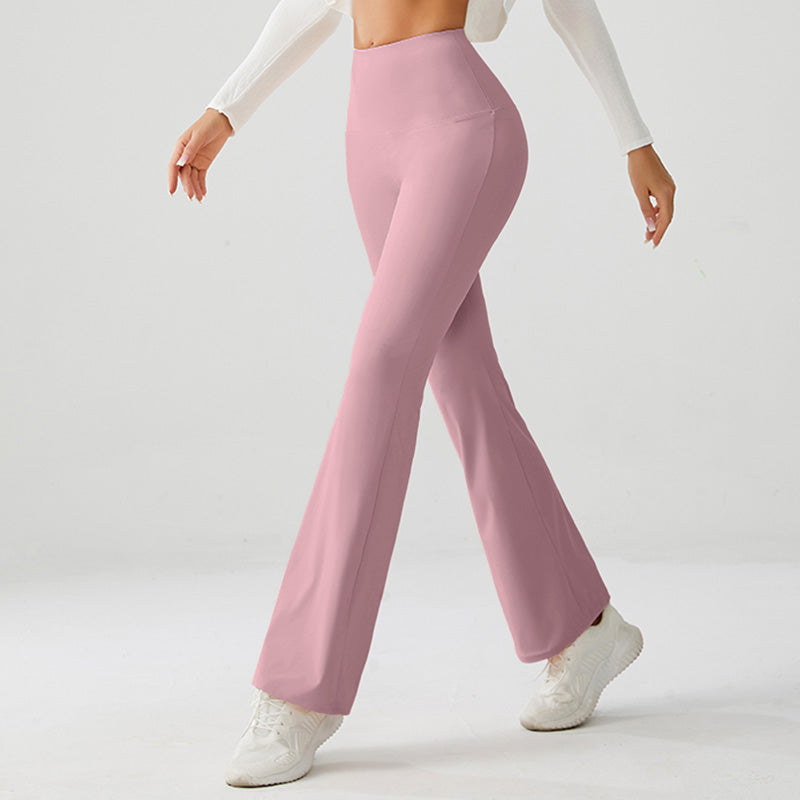 Petal Pink High Rise Flare Yoga Pants