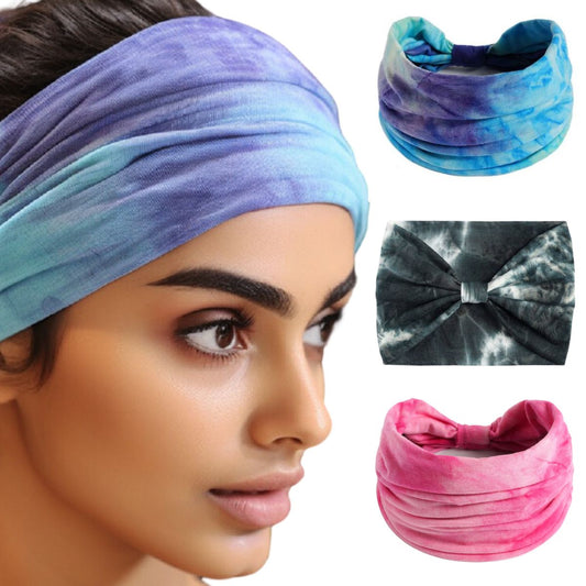 Tie Dye Hairbands Pack of 3 : Boho Mix