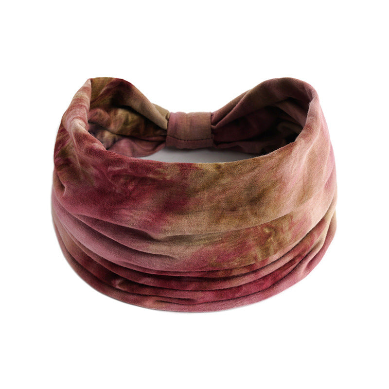 Tie Dye Hair Band : Earthy Rose
