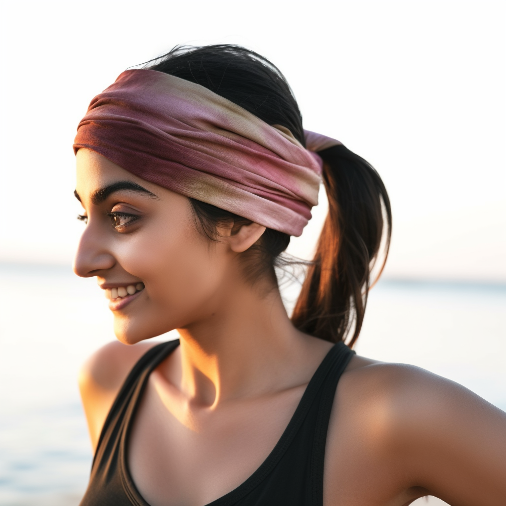 Tie Dye Hair Band : Earthy Rose