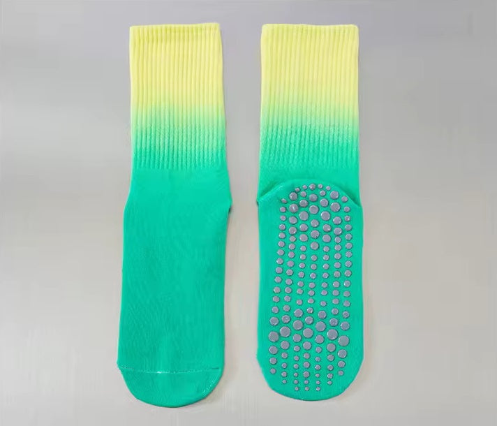 Lime Zest FlowFade Grip Socks