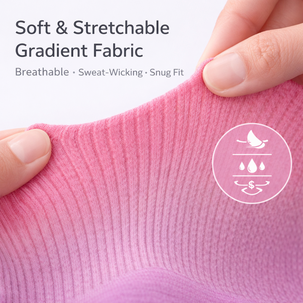 Sunset Blush FlowFade Grip Socks