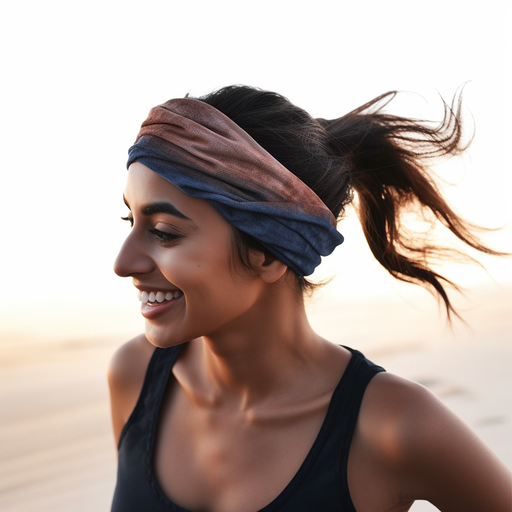 Tie Dye Hair Band : Indigo Earth Shade