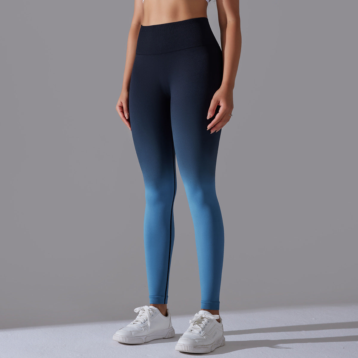 Lunar Blue High Waist Seamless Yoga Pants