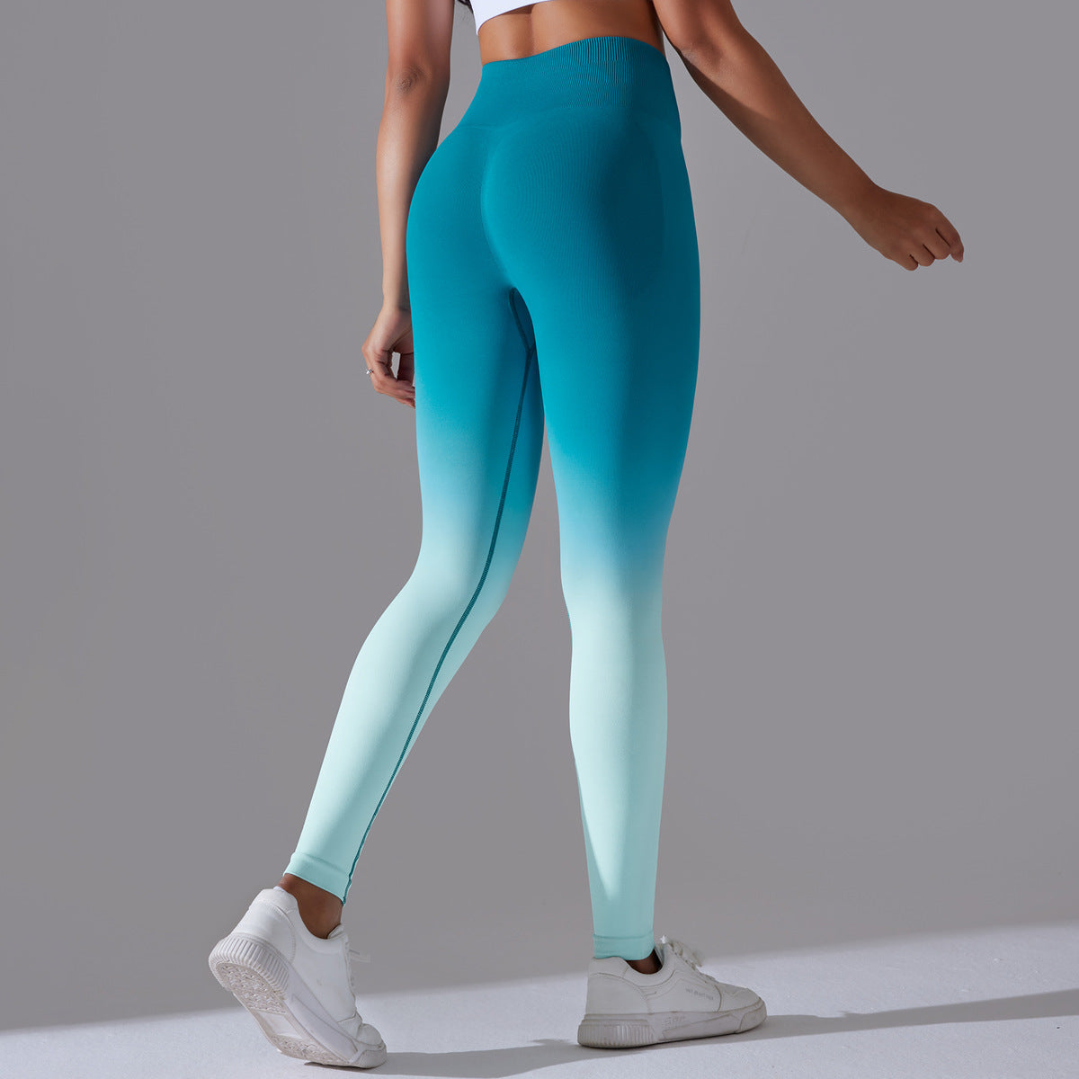 Blue Sea High Waist Seamless Yoga Pants