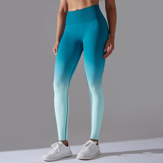 Blue Sea High Waist Seamless Yoga Pants