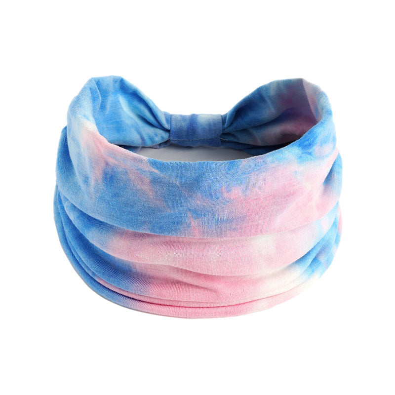 Tie Dye Hair Band : Pink Sky Shade