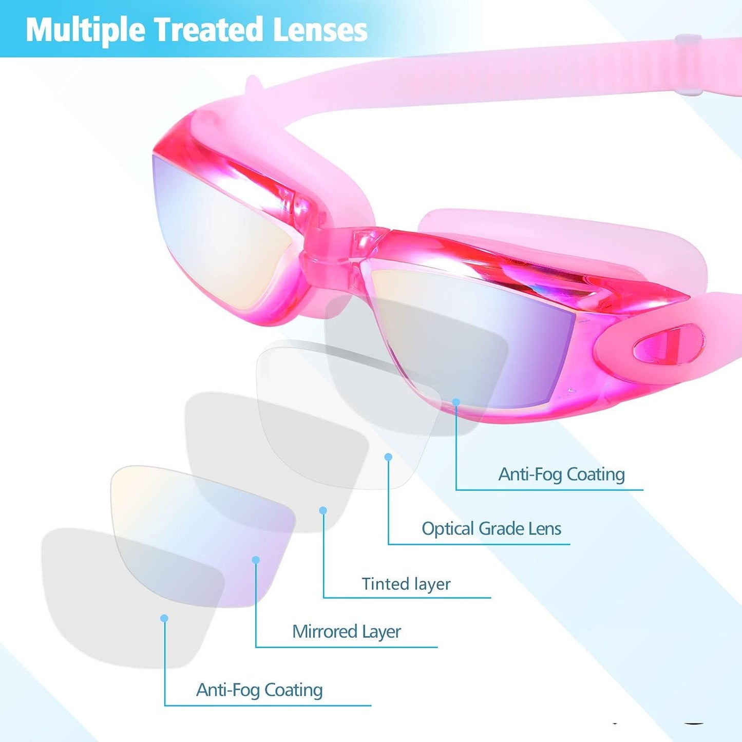 Swimming Goggles : Pink