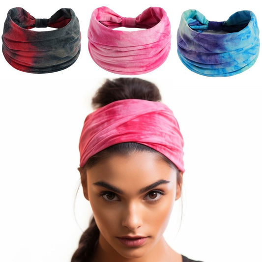 Tie Dye Hairbands Pack of 3 : Bold Mix