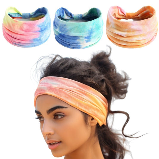 Tie Dye Hairbands Pack of 3 : Belle Mix