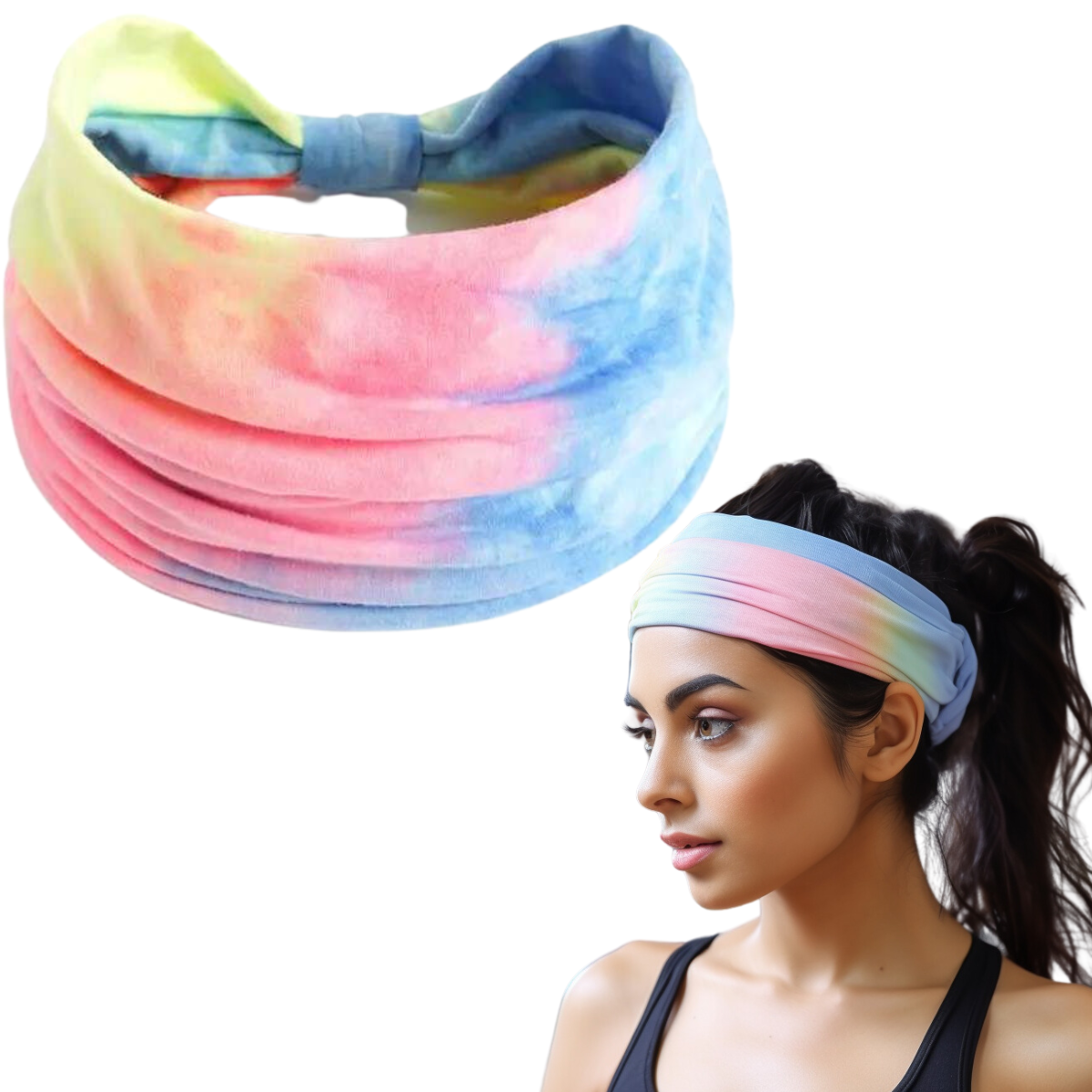 Tie Dye Hair Band : Melange Shade