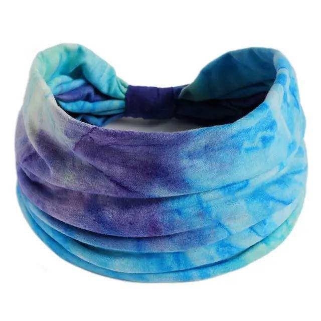 Tie Dye Hair Band : Dark Blue Shade