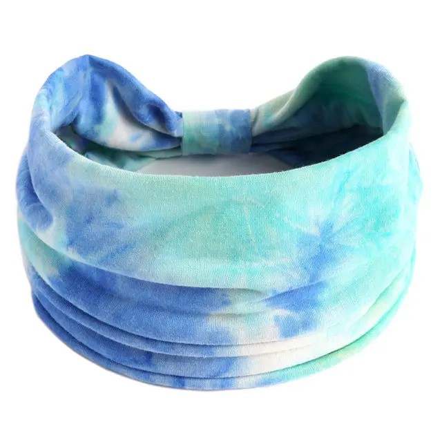 Tie Dye Hair Band : Light Blue Shade