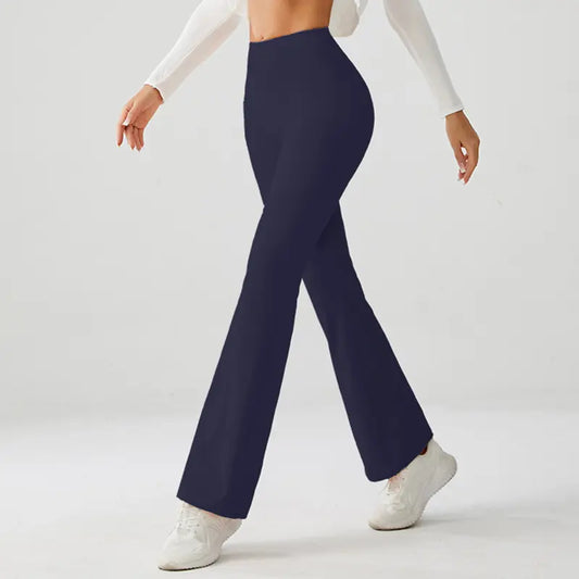 Moon Navy High Rise Flare Yoga Pants