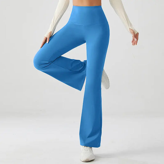 Denim Blue Luxe High Rise Flare Yoga Pants